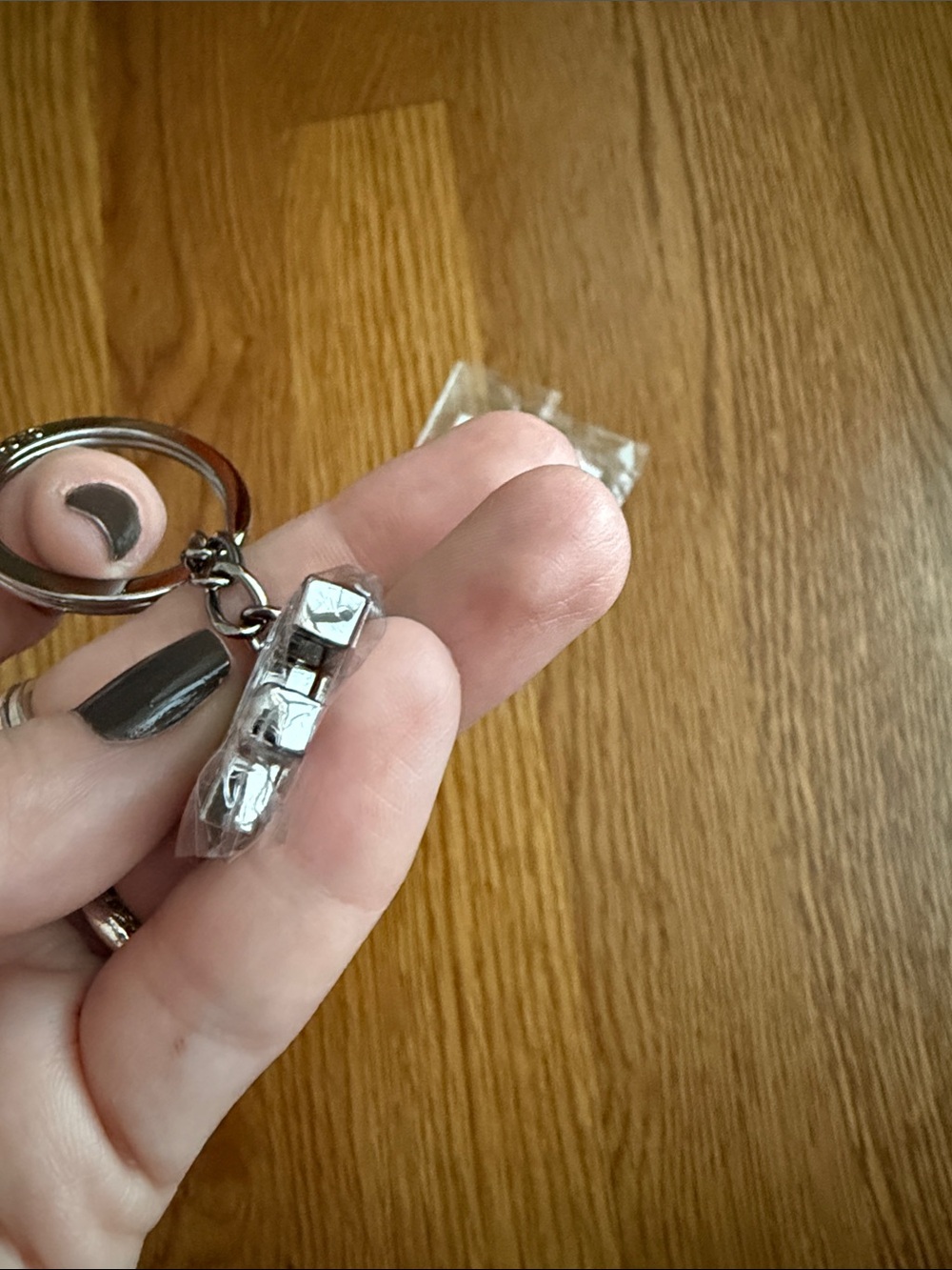 Tom Ford Silver TF Logo Keychain - Picture 4 of 4